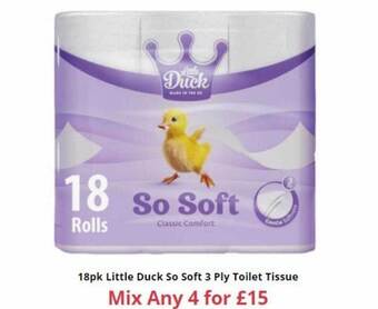Farmfoods Little Duck So Soft 3 Ply Toilet Tissue offer