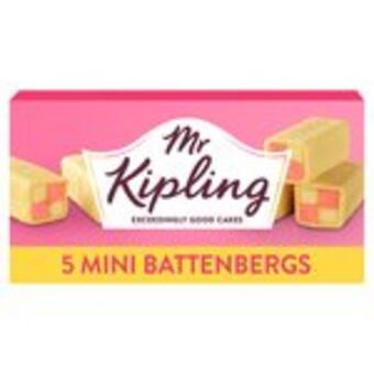 Morrisons Mr kipling mini battenberg cakes offer
