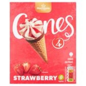 Morrisons Morrisons strawberry ice cream cones offer