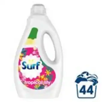 Morrisons Surf tropical lily concentrated liquid detergent 44 washes offer