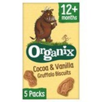 Morrisons Organix cocoa & vanilla gruffalo biscuits 12+ months offer