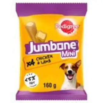 Morrisons Pedigree jumbone mini adult small dog treats chicken & lamb 4 chews offer