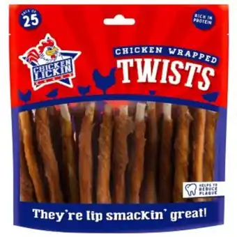 B&M Stores Chicken lickin wrapped twists dog treats 25pk offer
