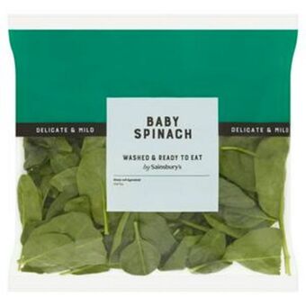 Sainsbury's Sainsbury's baby leaf spinach 100g offer