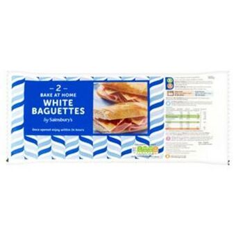 Sainsbury's Sainsbury's white bake at home baguettes x2 offer