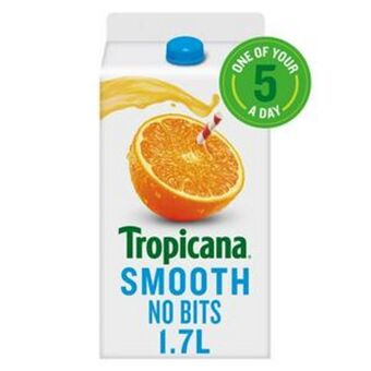 Sainsbury's Tropicana 100% pure pressed smooth orange juice, not from concentrate 1.7l offer