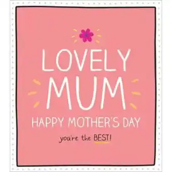Sainsbury's Pigment happy jackson my lovely mum mothers day card offer