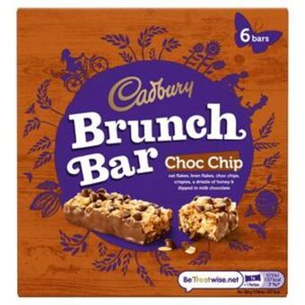 Sainsbury's Cadbury brunch choc chip cereal bar multipack 5x32g offer