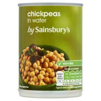 Sainsbury's Sainsbury's chickpeas in water 400g (240g*) offer