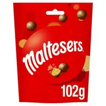 Sainsbury's Maltesers chocolate pouch bag 102g offer