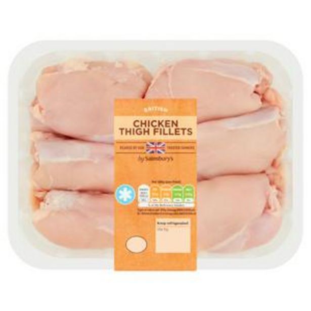 Sainsbury's british fresh chicken thigh fillets skinless & boneless