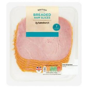 Sainsbury's Sainsbury's british breaded cooked ham slices x7 120g offer