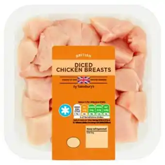Sainsbury's british fresh diced chicken breast 410g