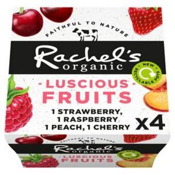 Sainsbury's Rachel's luscious multipack yogurt 4x110g offer