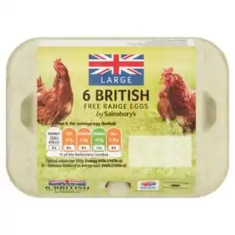 Sainsbury's Sainsbury's woodland free range large eggs x6 offer