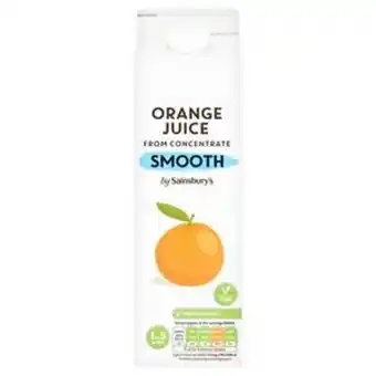Sainsbury's Sainsbury's smooth pure orange juice 1l offer