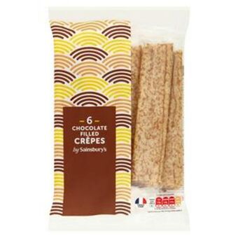 Sainsbury's Sainsbury's chocolate filled crepes x6 offer