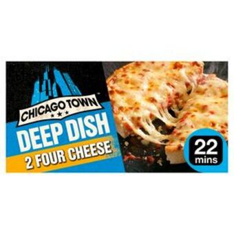 Sainsbury's Chicago town deep dish four cheese pizzas x2 (310g) offer