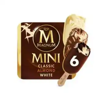 Sainsbury's Magnum mini ice cream, classic, almond & white 6x55ml offer