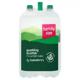 Sainsbury's Sainsbury's sparkling scottish mountain water 4x2l offer