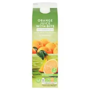 Sainsbury's Sainsbury's 100% pure squeezed orange juice with bits, not from concentrate 1l offer