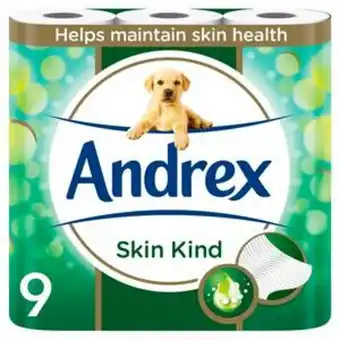Sainsbury's Andrex skin kind toilet tissue 9 rolls offer