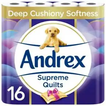 Sainsbury's Andrex supreme quilts toilet tissue 16 rolls offer
