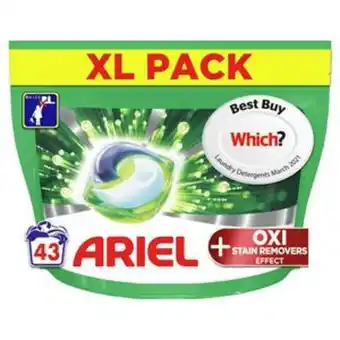 Sainsbury's Ariel all-in-1 pods washing liquid capsules & oxi stain removers effect 39 washes offer