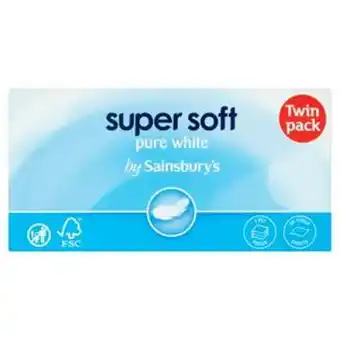 Sainsbury's Sainsbury's super soft facial tissues x2 offer