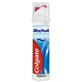 Sainsbury's Colgate max fresh cooling crystals toothpaste pump 100ml offer