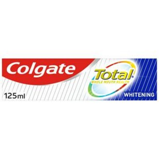 Colgate total whitening toothpaste 125ml offer at Sainsbury's