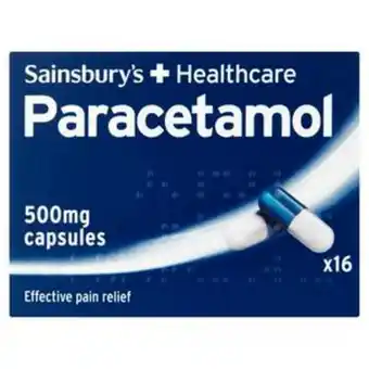 Sainsbury's Sainsbury's paracetamol capsules x16 offer