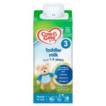 Sainsbury's Cow & gate 3 growing up milk ready to feed liquid 1+ years 200ml offer