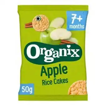 Sainsbury's Organix apple organic baby finger food snack rice cakes 50g offer