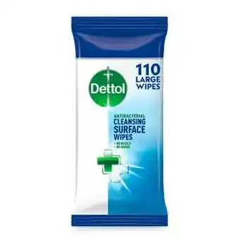 Sainsbury's Dettol antibacterial disinfectant biodegradable multi surface cleaning wipes x110 offer