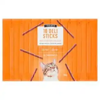 Sainsbury's Sainsbury's cat treat deli cat sticks chicken & liver x10 offer