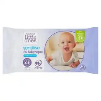 Sainsbury's Little ones fragrance free 60ct bio baby offer