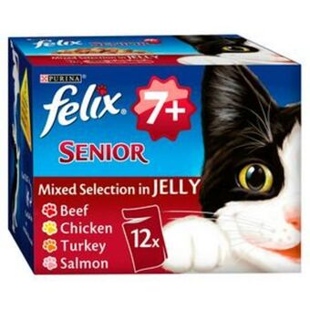 Sainsbury's Felix 7+ mixed selection in jelly beef 12x100g offer