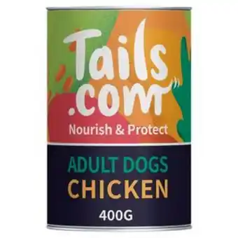 Sainsbury's Tails.com nourish & protect adult dog food chicken 400g offer