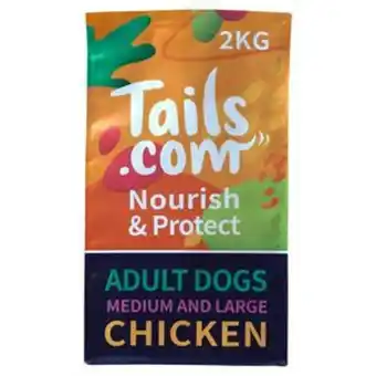 Sainsbury's Tails.com nourish & protect medium & large adult dog food chicken 2kg offer