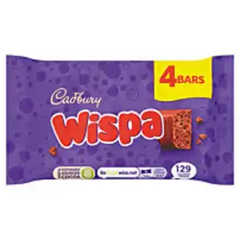McColl's Cadbury wispa chocolate bars 4pk offer