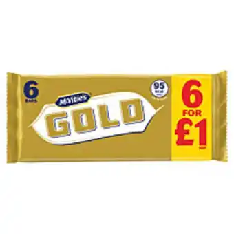 McColl's Mcvities gold bars 6pk offer