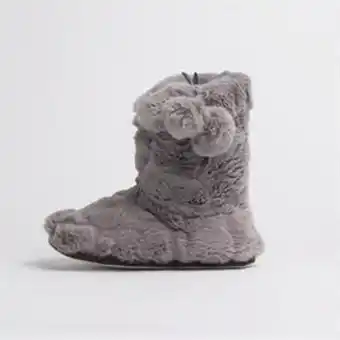 Home Bargains Jeff&co by jeff banks: pom pom bootie slippers offer
