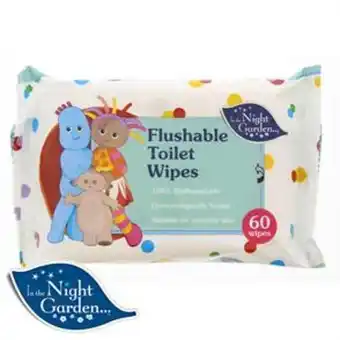 Home Bargains In the night garden flushable toilet wipes (24 packs) offer