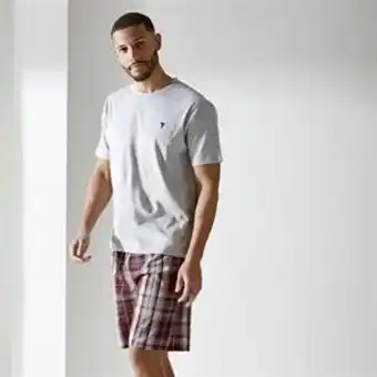 Home Bargains Jeff&co by jeff banks: grey & red check pyjama set - men's offer