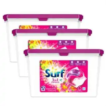 Home Bargains Surf: tropical lily & ylang-ylang washing capsules (case of 3 x 18 wash 382g) offer