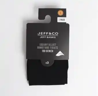 Home Bargains Jeff&co by jeff banks: luxury velvet nanofibre tights - 100 denier offer