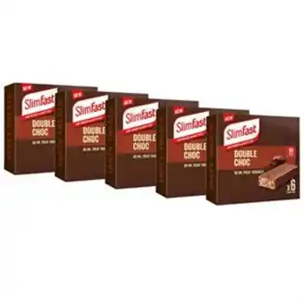 Home Bargains Slimfast: snack bar 6 pack 25g - double choc (case of 5) offer