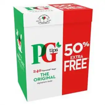 Home Bargains Pg tips: original biodegradable tea bags 160 + 50% free 696g offer