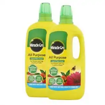 Home Bargains Miracle-gro: all purpose liquid plant food 1l (case of 2) offer
